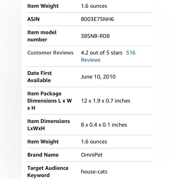 Red Kool Kat Elastic Cat Safety Collar with Bell, Red, 8" - Picture 8 of 11